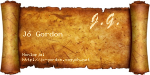 Jó Gordon névjegykártya