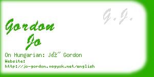 gordon jo business card